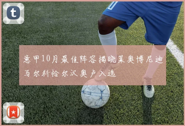 意甲10月最佳阵容揭晓莱奥博尼迪马尔科恰尔汉奥卢入选