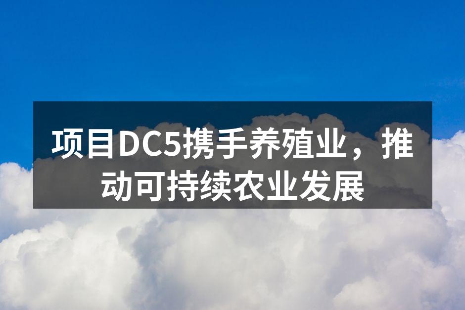 项目DC5携手养殖业，推动可持续农业发展